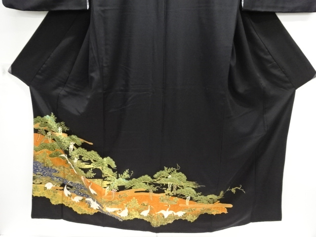  群鶴に松模様留袖(比翼付き)